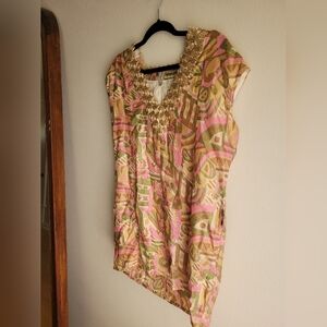 LA LO LA Silk Retro Mini Dress